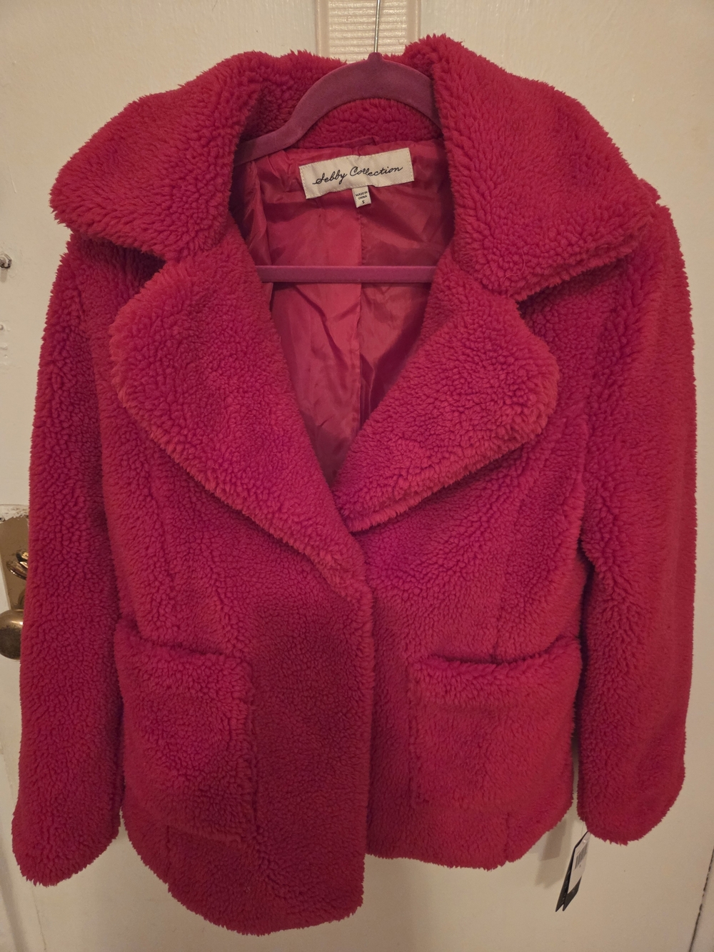 Sebby Bold Red Teddy Jacket